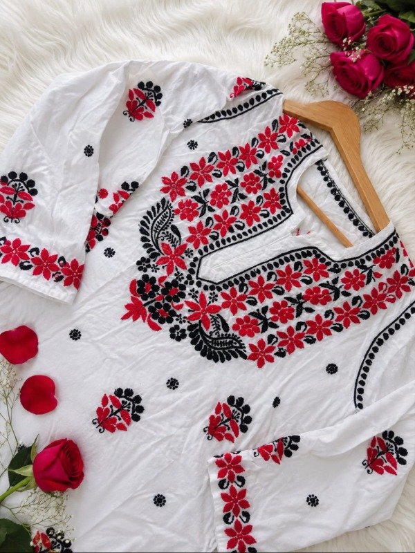 Chikankari printed kurti